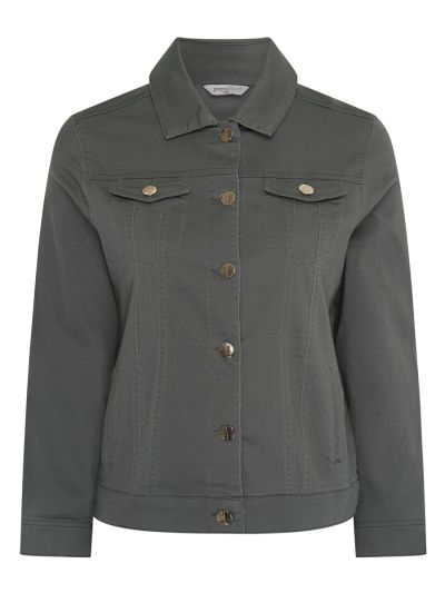 PennyPlain Denim Style Jacket - Dark Sage