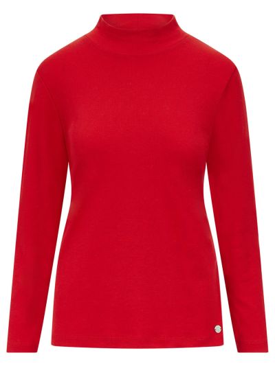 PennyPlain Red High Neck Top