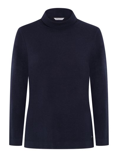PennyPlain Roll Neck Long Sleeve Top - Navy