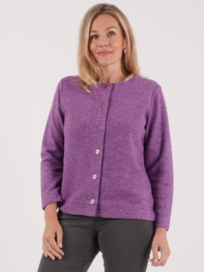 PennyPlain Cardi Long Sleeve - Amethyst