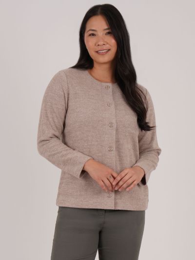 PennyPlain Cardi Long Sleeve - Alpaca