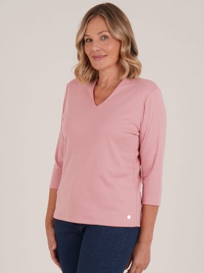 PennyPlain High Back V-neck Top - Dusk