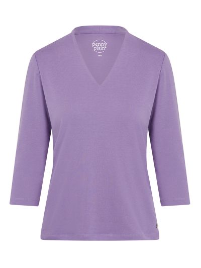PennyPlain High Back V-neck Top - Amethyst