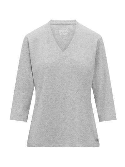 PennyPlain High Back V-neck Top - Silver