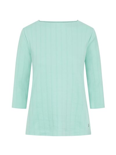 PennyPlain Textured Boat Neck Top - Mint