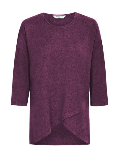 PennyPlain Cross Over Hem Tunic - Amethyst