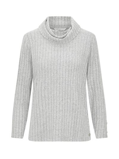 PennyPlain Cuff Detail Cowl Neck Top - Malt