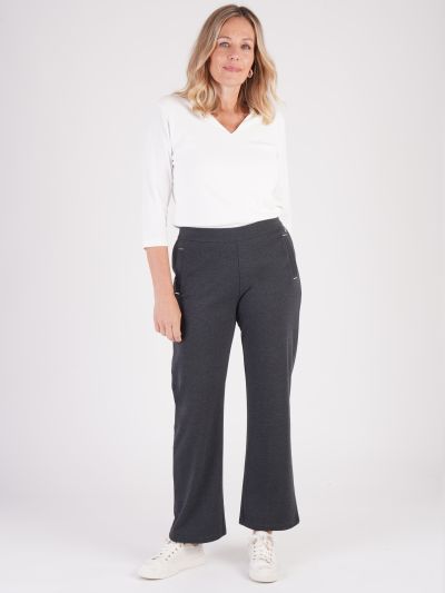 PennyPlain Wide Leg Treggings - Charcoal