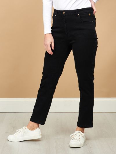 PennyPlain 5 Pocket Jeans - Black Wash Short