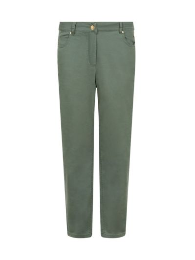 PennyPlain 5 Pocket Jeans - Dark Sage Wash Short