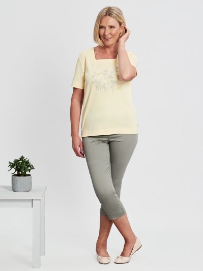PennyPlain Cropped Jeggings - Sage