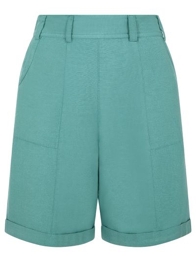 PennyPlain Linen Shorts - Sea Green