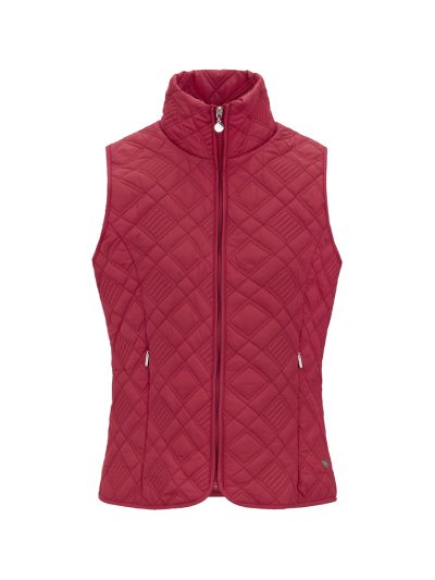 PennyPlain Diamond Quilt Gilet - Paprika