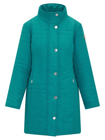PennyPlain Long Quilt Coat - Teal