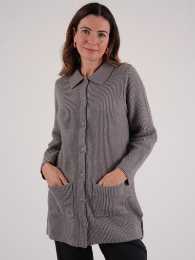 TIGI Long Line Cardigan - Flint