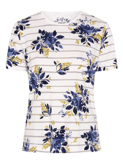 TIGI Stripe Floral Top