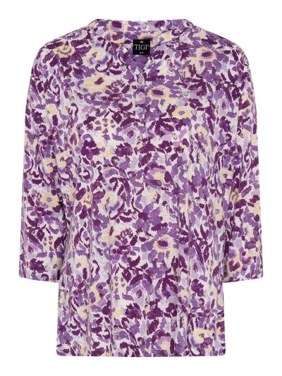 TIGI Artistic Floral Notch Neck Top