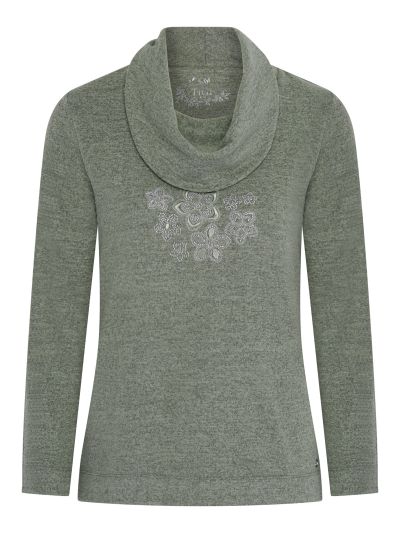 TIGI Diamante Placement Cowl Neck Top