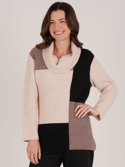 TIGI  Colour Block Knitted Jumper