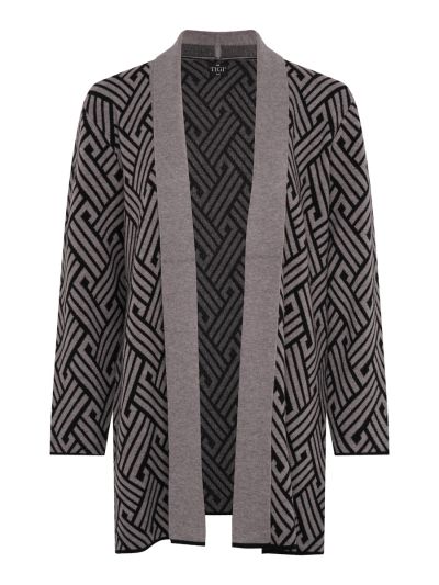 TIGI  Longline Geometric Cardigan