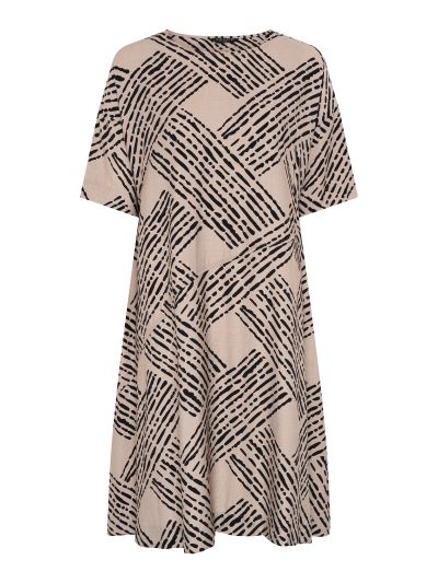 VIZ-A-VIZ Trellis All-over-print Dress