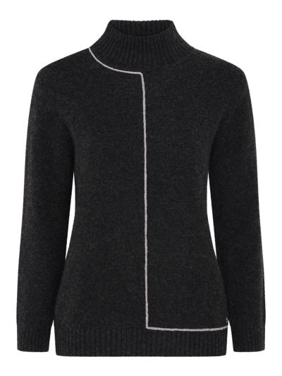 VIZ-A-VIZ Geo Line Turtle Neck Jumper